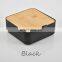 2021New Arrivals Wood Round Makeup Mirror Cosmetic Bamboo Small Travel Mirror With Storage Tray