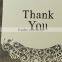 Chinese Design Folding White Laser Cut Weddind Thank You Cards with Envelope