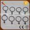 Strong metal Black curtain eyelet rings drapery rings with clips