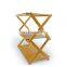 Picnic BBQ Bamboo Shelves Simple Folding Bookshelf Three-layer Bamboo Flower Shelf Storage Shelf