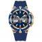 OEM Watch Brand Special Case Japanese Dual Time Watch  Mineral Glass Men Watches