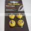 Yellow Happy Smiling Smiley Face Wheel Tyre Valve Stem Caps Covers For SUV