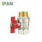 IFAN 1/2 Inch Threaded Brass Ball Valve Forged 2 Way Brass Valves for Cold and Hot Water