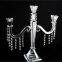 Factory Customized Candle Holder 3 Arms Crystal Candelabra For Wedding Centerpieces