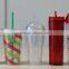 450ml Plastic tumbler Juice Cup/Mug BSCI approval double wall PS/AS