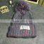 Autumn Winter Warm Keeping Colorful Knitting Pom Pom Hats and Caps Manufacturer