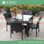 All weather wicker outdoor furniture cheap rattan patio plastic dining chair and table set