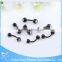 Wholesale China crystal piercing titanium anodized black 14g eyebrow rings