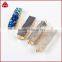 Bicolor titanium druzy bar connector-blue, silbver, green