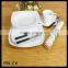 20pcs high quality decal square new bone china dinnerware set