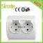 livolo type EURO SCHUKO SOCKET 250v electrical socket wall safe waterproof socket outlet and switch with cover