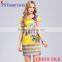 China wholesale quality blue silk made european Style Silk dress