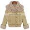 European style 2015 newest winter women's Lapel lambs wool cotton jacket