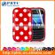 Set Screen Protector And Case For Blackberry 9320 , Polka Dots Gel TPU Back Case Cover For Smartphone