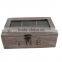 Antique small solid wooden storage tea box