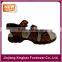 2015 Unique New Design Leather Sandals Flat Handmade New Men's Shoes Leather Comfort Flat Open Toe Hold Sandals Jinjiang Shoes