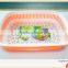 Kitchen plastic baske with water seperator,fruit and vegetable ,plastic basket double wall basket