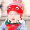 Knit cute fish turtleneck baby hat 100% cotton high quality handmade baby beanie hat