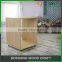 Varnished wood furniture display rack with wheels