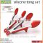 Silicone Stainless Steel Serving Salad & Grill & BBQ Kitchen Tongs Set 2 Pack (9-Inch & 12-Inch) Tongs...