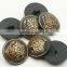 custom embossed logo plastic coat button with shank