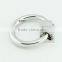 chrome finish modern circular zinc alloy door knocker