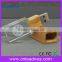 Led light up crystal gift usb flash drive with wooden cap