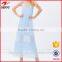 Chic Fashion Designer V-neckline Blue Maxi Dress Woman Clothes