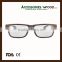 China Fashion Wood optical eyewear reading glasses frame with resin lenses