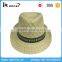 Lancai-Multiple freight mode newest pattern high quality straw fedora hat with gg band