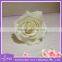 Hand made Artificial Flowers White Rose Head For Decoration