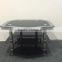 Hot sale cheap glass stainless steel TV stand