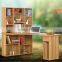New design multifunction wooden computer desk with bookshelf
