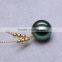 simple 18k light weight tahitian black pearl pendant