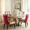 light color rustic style wooden round dining table  furniture