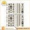 European stock gold and silver flash temporary tattoos arabic