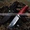 AK-1217 Damascus Steel Carving blade red color wooden handle for hunt knives pocket knifes