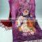 Flower,printed,Printed Pattern and Medium Style of Length 100% Silk Scarf