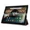 Good quality brown PU leather stand cover case for Google Pixel C portable slim tablet cover case