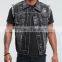 High quality black stone wash distressed denim jacket for man (LOTJ302)