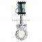 low price wafer knife gate valvula with pneumatic actuator stainless steel 4''