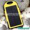 4000mah Super Thin Waterproof Dropproof USB Solar Power Bank Mobile Power Station