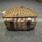 Eco-friendly handmade Wicker woven bicycle accessories front bicycle basket