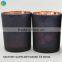 Hot sale black glass jar candle holders,homemade candles in mason jars