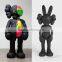 wholesale home decor high quality resin craft fiberglass kaws companion
