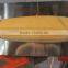 steel plastering trowel float with long wooden handle