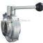 HF1B008 DN100 Weld Stainless Steel 304 Sanitary Low Price Butterfly Valve