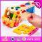 2015 Wooden screw knocking toy,Educational DIY toy screw combination,Children loading to knock the ball down the car toy W03C015