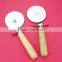 32058 Stainless Steel Cake Pizza cutter with wooden handle
