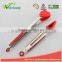 WCHXK06 Premium Comfort Stainless Steel Locking heart shape Food Tongs with Heat Resistant Silicone Heads, Good Grip